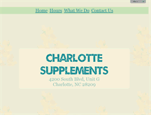 Tablet Screenshot of charlottesupplements.com